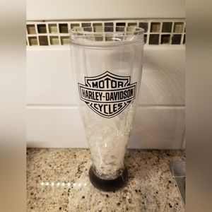 Harley Davidson Tall double-walled plastic Beer Glass w fake crushed iced